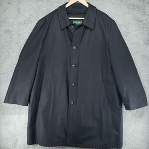 Lauren Ralph Lauren Women's Black Trench Coat 48R Wool Blend‎ Jacket